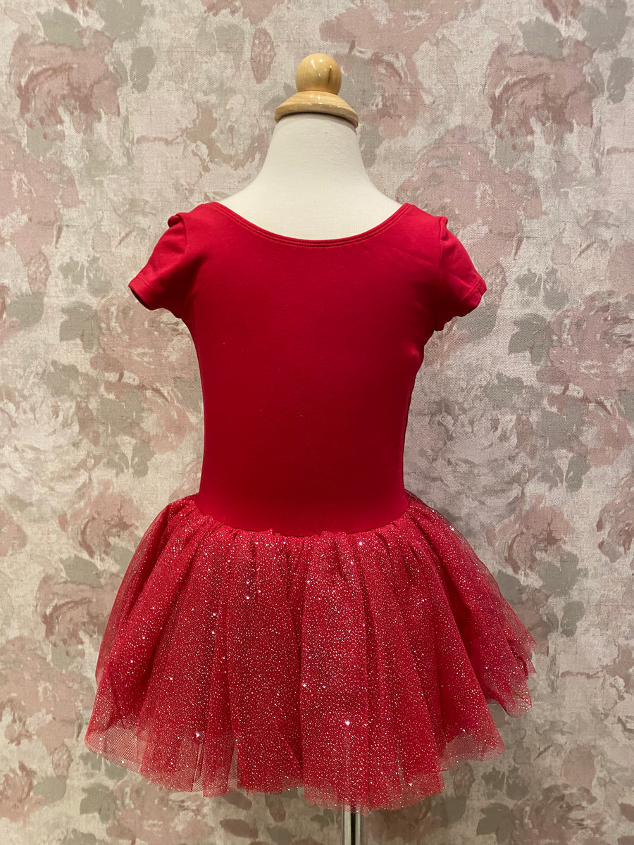 Girls Cap Sleeve Tutu Dress Leotard Ruby – Pink Tutu Shop