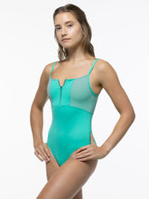 Load image into Gallery viewer, Adult Bondi Beach Zip Front Casmisole Leotard
