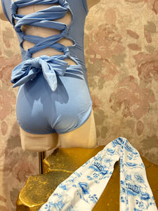 Kids Lacey Leo Blue & Ballet Toile Print
