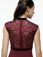 Load image into Gallery viewer, Ladies Enchanted Forest Garnet Cap Sleeve Leotard
