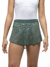 Load image into Gallery viewer, Ladies Enchanted Forest Pull-on High Low Lace Green Skirt
