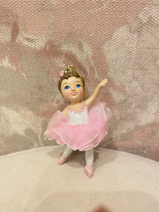 Brunette Ballerina Girl Ornament