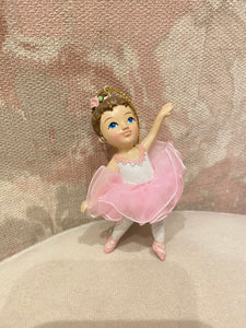 Brunette Ballerina Girl Ornament