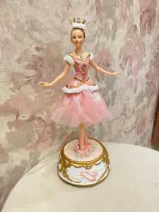 Pink Ballerina Figure With Musical Base Table Piece