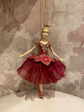 Load image into Gallery viewer, Blonde Regal Red Ballerina Ornaments
