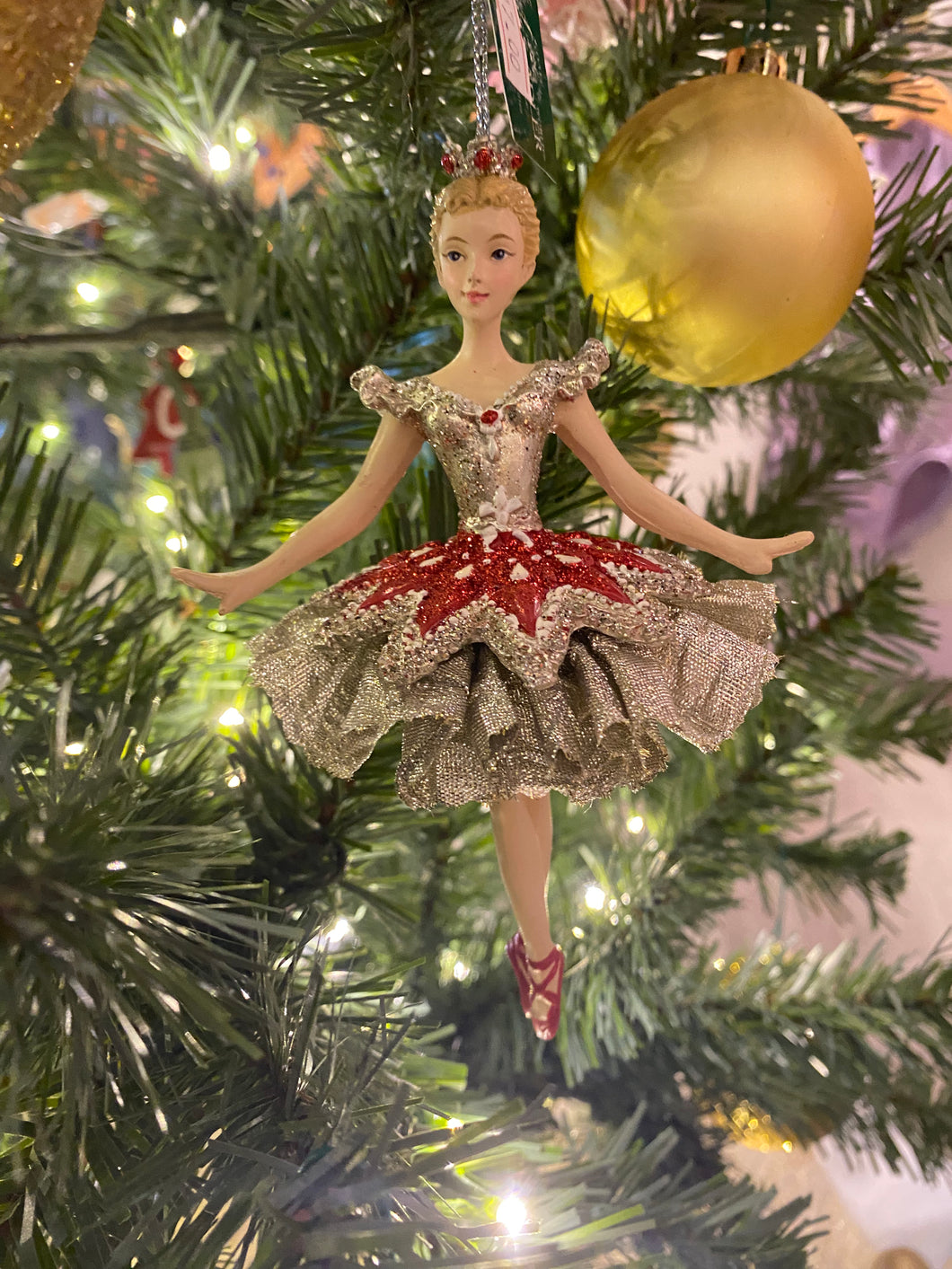 Platinum Ballerina Ornament