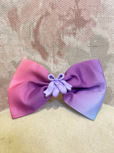 Purple Ombre Bow with Ballet Shoes