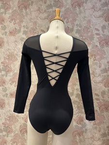 Womens Lulli Sadie Black Long Sleeve Leotard