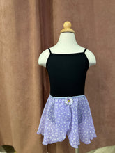 Load image into Gallery viewer, Girls Chiffon Lilac Whimsical Mock Wrap Skirt

