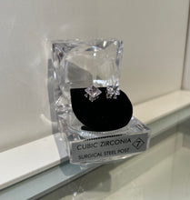 Load image into Gallery viewer, Square CZ Post Earrings
