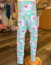 Load image into Gallery viewer, Girls High Waist Legging Pony Bouquet

