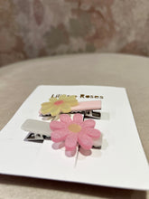 Load image into Gallery viewer, Daisy Pink &amp; Yellow Hair Clips
