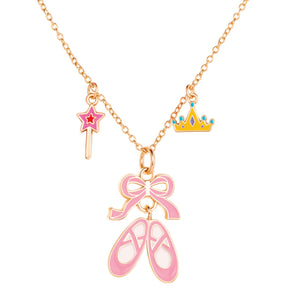 Charming Whimsy Necklace and Earring Gift Set- Ballet Shoes