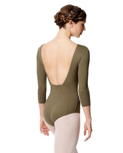 Women Nanette Microfiber Full Lining Three Quarter Sleeve Leotard