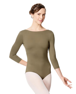 Women Nanette Microfiber Full Lining Three Quarter Sleeve Leotard