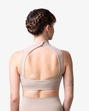 Load image into Gallery viewer, Womens Sophie LULLI Mock Neck Top -Dark Sand
