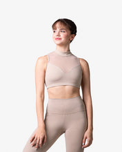 Load image into Gallery viewer, Womens Sophie LULLI Mock Neck Top -Dark Sand
