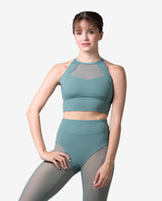 Load image into Gallery viewer, Womens Maria Black High Neck Crop Top
