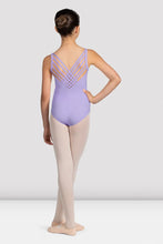 Load image into Gallery viewer, Girls Mirella Lilac Glow Girl V Neck Leotard
