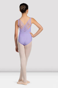 Girls Mirella Lilac Glow Girl V Neck Leotard