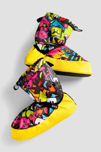 Adult Sticker Print Warm Up Bootie