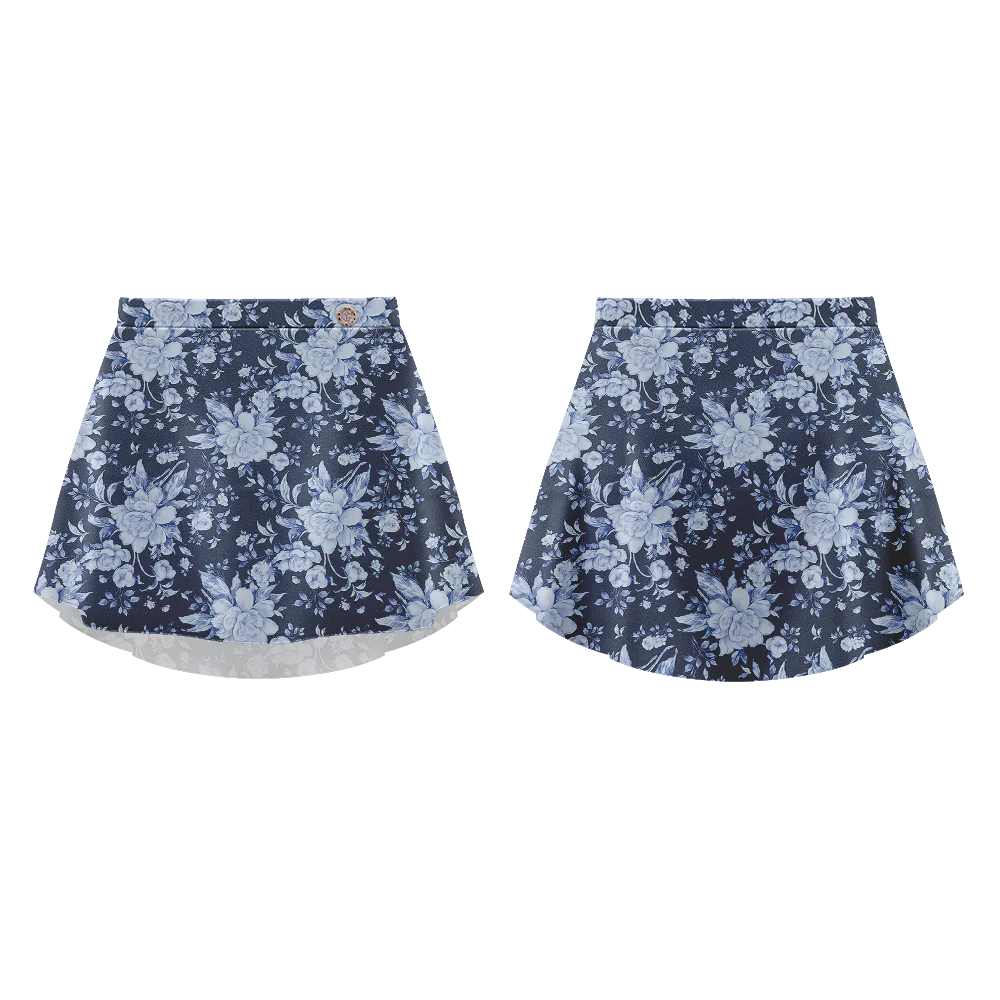 Adult Patterned Skirt Midnight Blanc