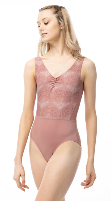 Adult Emma Pinch Front Tank Mauve Leotard