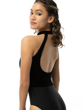 Load image into Gallery viewer, Adult Black Stardust High Neck Leotard
