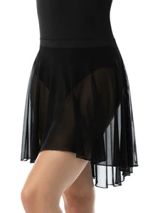 Adult Stormy Black Midi Length High Low Skirt