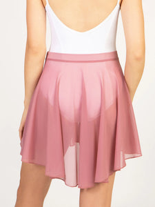 Adult Pink Balletcore Midi Length High Low Skirt