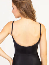 Load image into Gallery viewer, Adult Black Balletcore Ribbed Trunk Camisole Leotard
