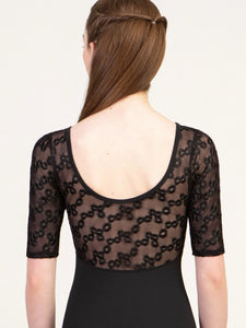 Adult Daisy Chain Pinch Front Half Sleeve Leotard