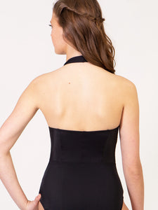 Adult Contour Zip Front Halter Leotard