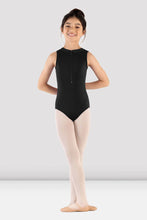 Load image into Gallery viewer, Girls Black Majesty Zip Front Leotard
