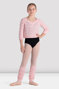 Girls Della Knit Candy Pink Leg Warmers One Size