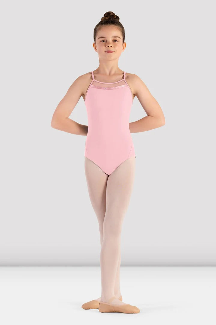 Girls Melica Candy Pink Camisole Leotard