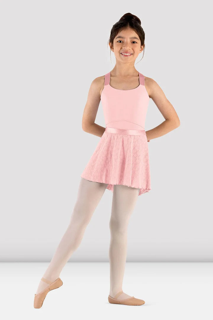 Girls Pink Majesty Lace Skirt