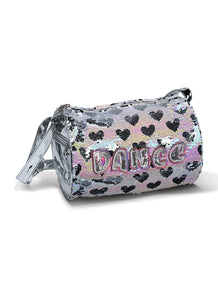 Sequin Hearts Pearlescent Duffle