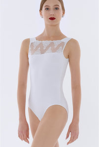 Ladies Belle White Leotard