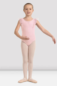 Girls Mirella Pink Miami V Frill Tank Leotard