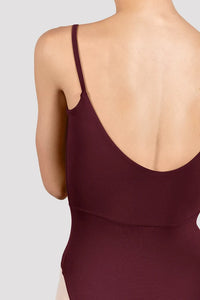 Ladies Ruby Scoop Back Leotard - Burgundy