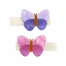 Load image into Gallery viewer, Butterflies Shimmer Lilac Pink Hair Clips
