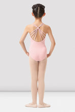 Load image into Gallery viewer, Girls Mirella Pink Paisley Scoop Neck Camisole Leotard
