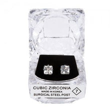Load image into Gallery viewer, Square CZ Post Earrings
