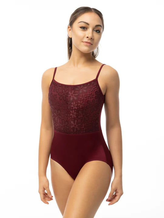 Ladies Penny Lane Burgundy Overlay Camisole