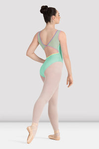 Ladies Calypso Boat Neck Leotard - Iceburg