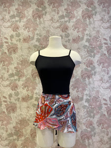 Ladies Red Pasely Print Skirt