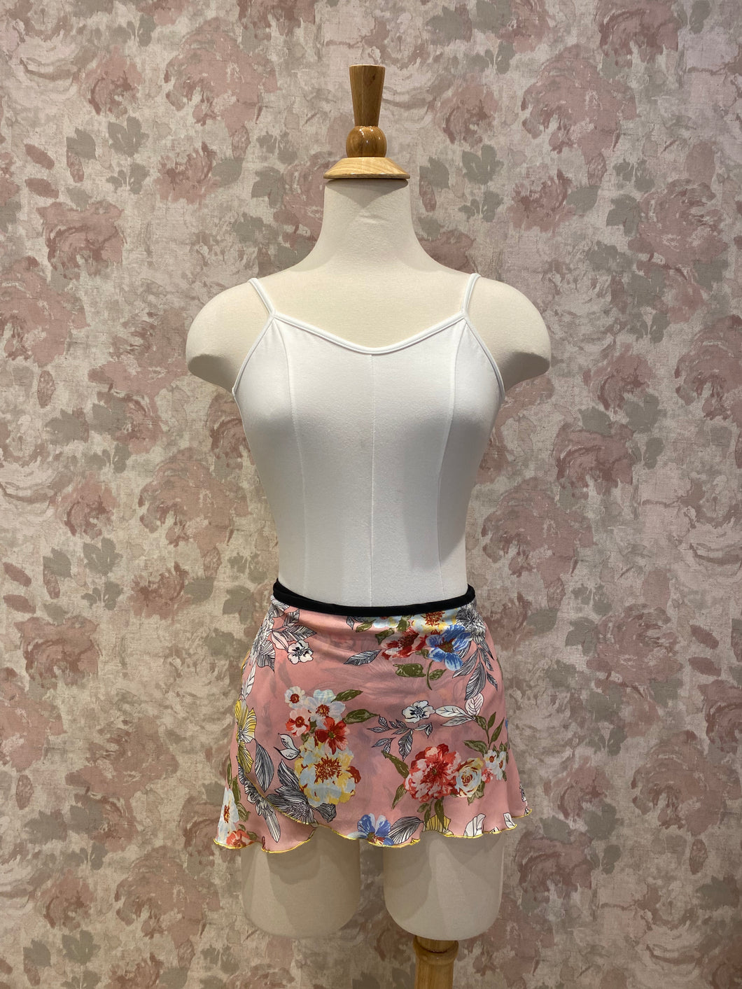 Ladies Dusty Pink with Black&White Floral Skirt
