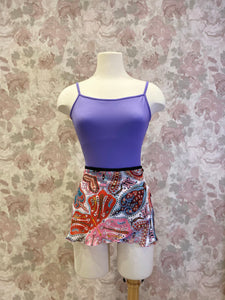 Ladies Red Pasely Print Skirt