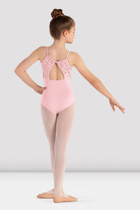 Girls Olivea Candy Pink Open Back Leotard